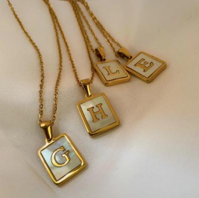 China TRENDY Waterproof Alphabet Gold Plated Jewelry 925 Customized Initial Letter Necklace for sale