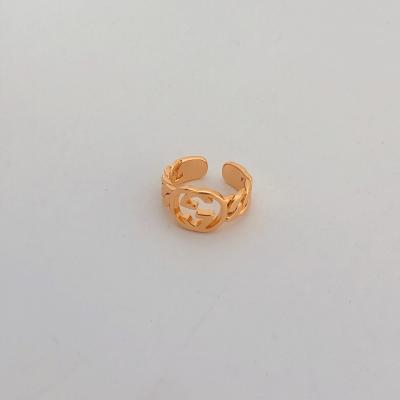 China CLASSIC wholesale gold plated stainless steel love heart seal gold plated engagement rings for women for sale