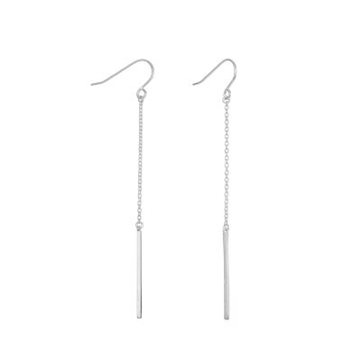 China Environmental Friendly Minimalist Stainless Steel Long Chain Women Fashion Gold Plated Stud Earring for sale