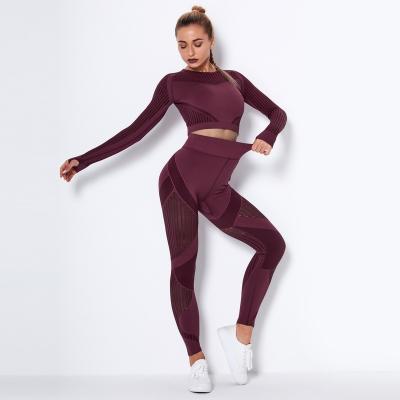 China Selling Tiktok Women Fitness Clothing Breathable Warm Seamless Yoga Leggings Sport Wear Ribbed Crac! crack! the booty gym shorts workout suit for sale