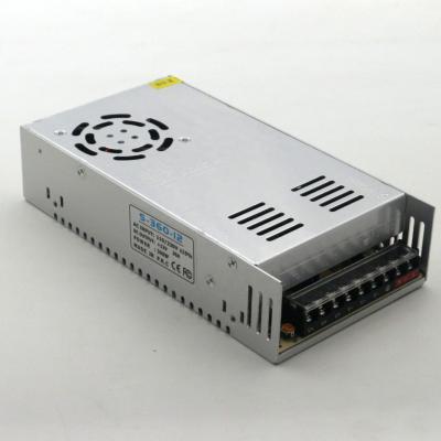 China 12Volt 30amp 360W IP20 with fan power supply led strip 215*115*50mm for sale