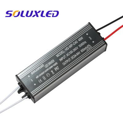 China Outdoor 40W 50W 54-84V 600mA Constant Current LED Driver IP67 Lighting Waterproof Power Supply à venda