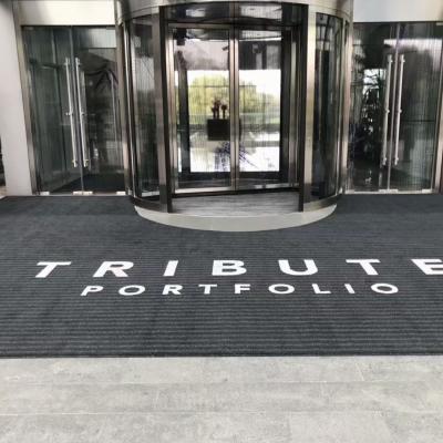 China Custom Door Mat Printed 100% Nylon High Quality Washable Entrance Mat Logo Rubber Mat for sale