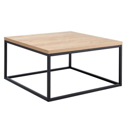 China Adjustable (other) Living Room Modern Industrial Vintage Natural Wood and Metal Cocktail Center Coffee Table for sale