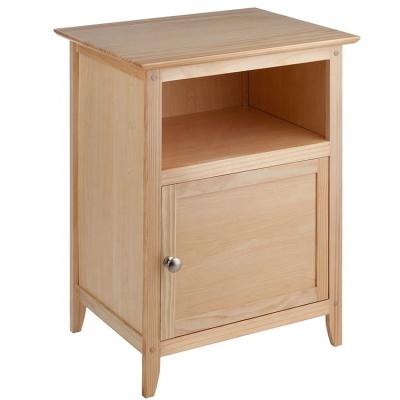 China Adjustable (other) customized wholesale accent natural Wood side end Table with drawer for living room for sale