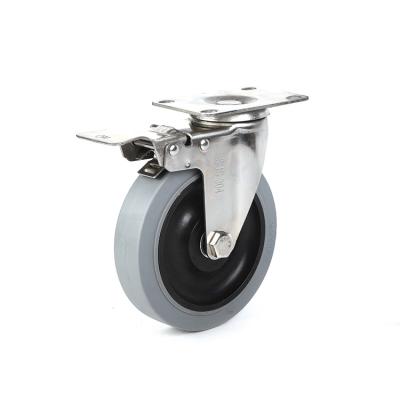 China Slient Weihang 4 Inch Swivel Casters With Brake Plastic Casters Wheels Wholesale for sale