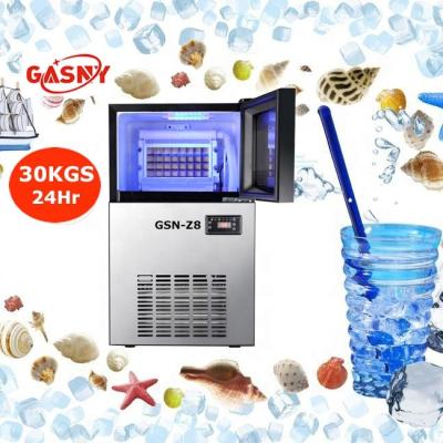 China Rapid Making CB ETL Approved Ice Cube Maker Making Equipment Commercial Ice Maker Ice Machine 30kgs for sale