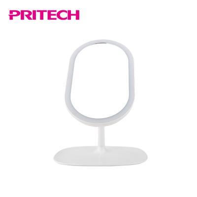 China Free Rotation For PRITECH 360 Degree Customized High Definition Cosmetic Table Mirror With Bright LED Light for sale