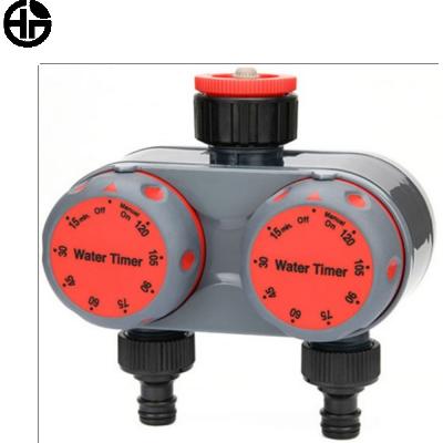 China Best Ergonomic Mechanical Water Timer 2-Zone TPR Knob Control Swivel Battery Garden Water Timer Automatic Aqua Timer for sale