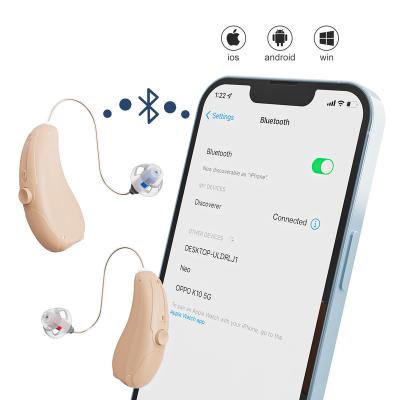 China Digital rechargeable bluetooth ric Bte hearing aids with high quality phone app digital rechargeable bluetooth hearing aid radio for sale