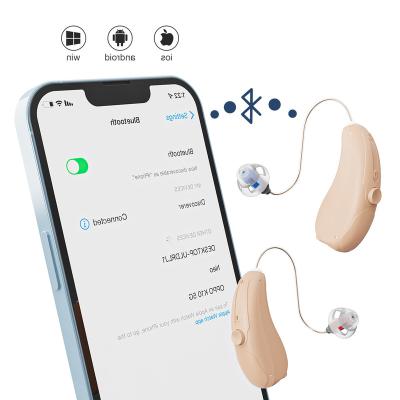 China Rechargeable Digital Bluetooth RIC 16 Channel Hearing Aid Behind the Ear for Deaf Hearing Aids with App Control for sale