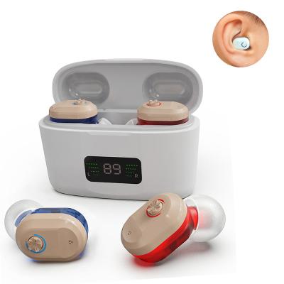 China Digital Ric Analog Hearing Aids Rechargeable Digital Display ITC Hearing Amplifier Earing Aid for sale