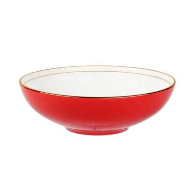 China Stocked Wholesale Ceramic Serving Porcelain Salad Bowl Bowl Sets for sale