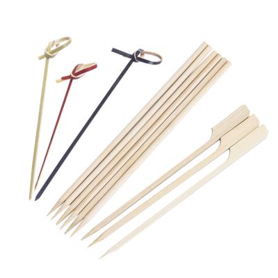 China High Quality Easily Cleaned Heat Resistance Bamboo Knotted Skewer Cocktail Sticks Bamboo Picks For Fruit, Salad, Cake, BBQ for sale