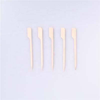 China Easily Cleaned Disposable Smooth Smooth Bamboo Barbecue Skewer Flat Paddle Fruit Picks for sale