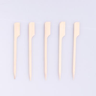 China Easily Cleaned Japanese Style Teppo Gun Shaped Hot Stamp Bamboo Paddle Skewer Sticks For Fruit, Meat, Snacks for sale