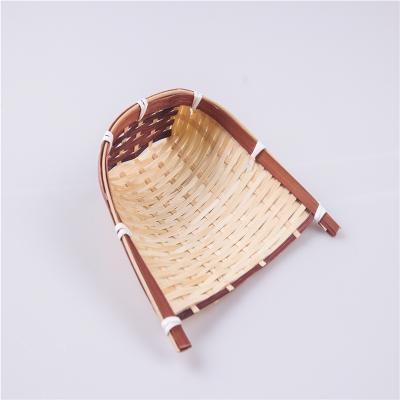 China Multi Sustainable Flat Shape Vintage Bamboo Purpose Sieve Storage Bamboo Weaving Basket For Home Decor for sale