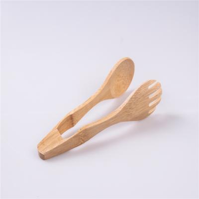 China Sustainable Custom Handmade Bamboo Bread Slices Convenient Food Tongs for sale