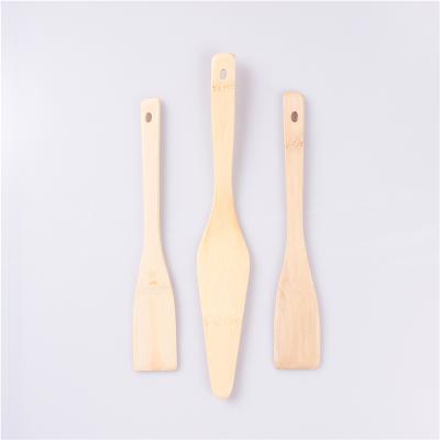 China Durable Eco-Friendly 3 Pieces Kitchen Spatula Tools Natural Cookware Bamboo Spatula Set For Cooking for sale