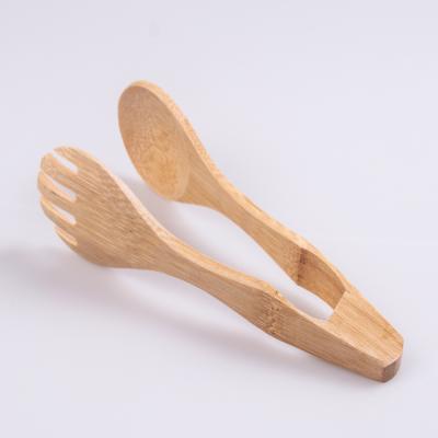 China Best Eco-Friendly Sustainable Price Food Serving Utensils Mini Bamboo Salad Tongs For Sale for sale