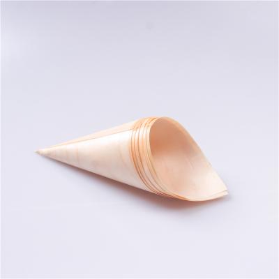 China Best Price Eco - Friendly Food Cups Disposable Wooden Sushi Cones For Sale for sale