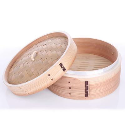 China Environmentally Sustainable Food Grade Insect-Resistant Natural Bamboo Steamer Basket for sale