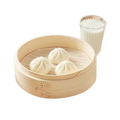 China 10 Inch Two-Layer Handmade Bamboo Food Steamer Sustainable Hot Sale Household Natural Dumpling for sale