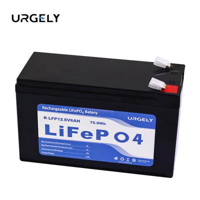 China Home Appliances Urgely Big Battery Lithium Iron Phosphate Cell Price Life Ferro Ups Electric Scooter 12V 6Ah Lifepo4 Pack Batteries Thermally for sale