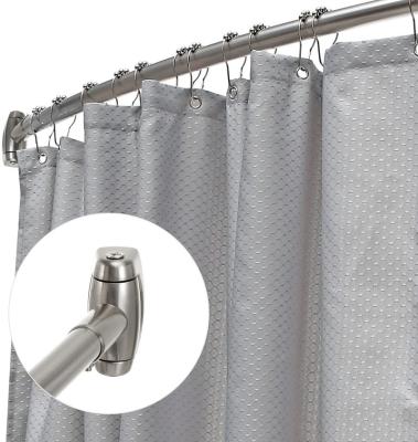 China QJMAX High Quality Telescopic Bathroom Curved Rod Arc Perforation-Free Toilet Partition Shower Curtain Rod for sale