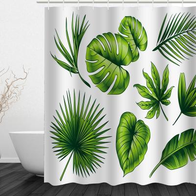 China QJMAX Europe Pattern Customizable High Quality Customized Polyester Waterproof Shower Curtain for sale