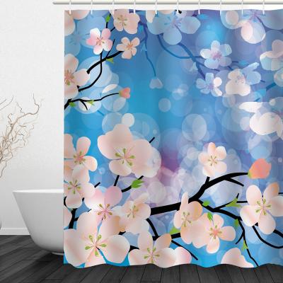 China Europe QJMAX High Quality Bathroom Customized Washable Waterproof Shower Curtain for sale