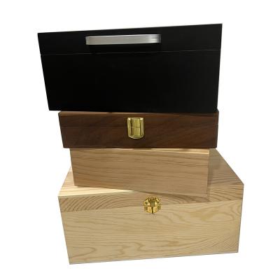 China Recyclable custom wooden craft box wine box/gift/toy/wooden box display plant box with lid for sale