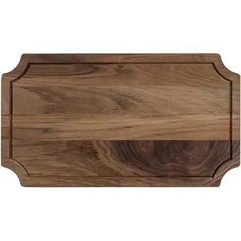 China Viable Irregular Shaped Custom Wooden Cutting Board Black Walnut Wooden Cutting Plates Serving Tray For Party for sale