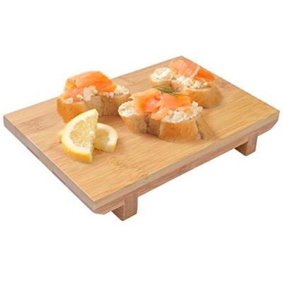 China Eco - Friendly Bamboo Wooden Tray Small Stocked Sushi Cutting Board And Cheese Board for sale