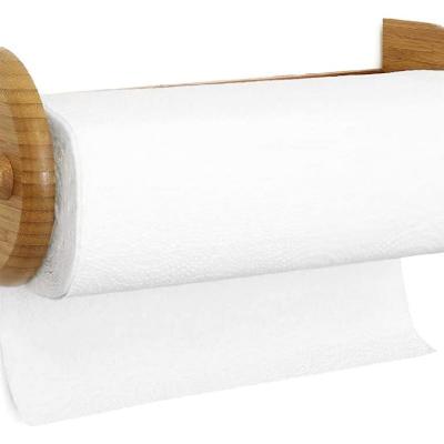 China Wooden Toilet Paper Holder Stocked With Phone Shelf - Wall Mounted Toilet Paper Roll Holder - Bathroom Washroom Tissue Roll Holder for sale