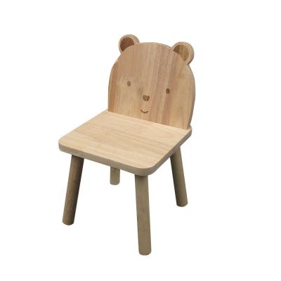 China Storage Beech Wood Children's Cartoon Stool Animal Baby Bench Backrest Stool for sale