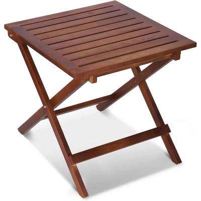 China Modern Indoor And Outdoor Wooden Square Folding Side Table Coffee Table for sale