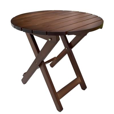 China Turned wood portable table warm modern and square camping foldable table for sale