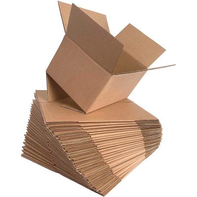 China Custom printed brown shipping corrugated paper carton recycled logo 3ply 5ply 7ply paper box packing materials for sale