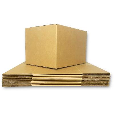 China Recycled Materials Wholesale Custom Eco Friendly Brown Corrugated Kraft Paper Packing Cardboard Shipping Box for sale