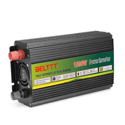 China BELTTT Home Car Power Inverter 1500W with LCD Display 3000w Peak Power 12dc to 110ac Converter for sale