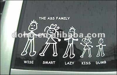 China Body Stickers Custom Vinyl Family Car Decals Sporty Graphics for sale