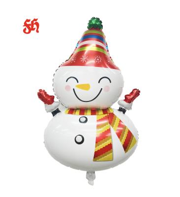 China Changeable Shape Christmas Snowman Smlie Face Foil Balloon Nylon For Party Balloon for sale