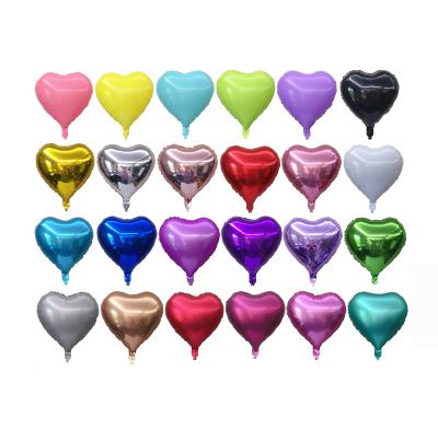 China Hot Sale Decoration 18 Inch Heart Shape 29 Color Parade Decoration Foil Flying Choice Balloon for sale