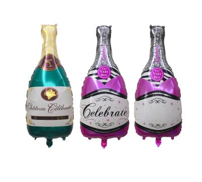 China Gift Toy Party Balloon Wine Shape Birthday Party Decoration 5pcs Set Champagne Bottle Balloon For Party Decoration for sale