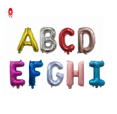 China Advertising Toy Wholesale 16 inch thin color multiple choice alphabet A-Z letter foil balloon for sale