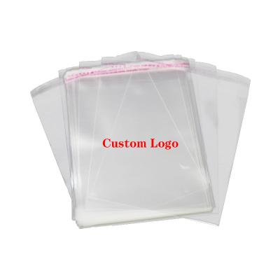 China Custom Logo Printed Moisture Proof Clear Seal Plastic Bags Self Adhesive Resealable Opp Bag Recycled Garment Clothes for sale