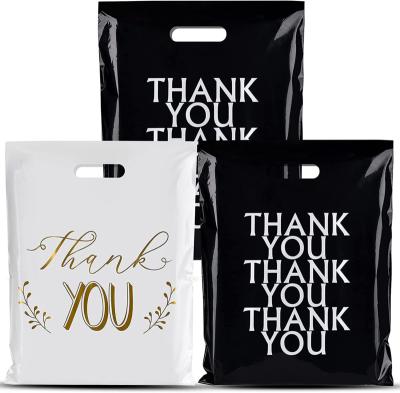 China Custom Plastic Die Cut Handle Recyclable HDPE Plastic Shopping Bag Carry Bag For Clothes for sale