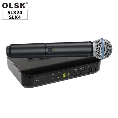 China Handheld Professional Wireless System MIC 150M Receiving Distance Home UHF Microphone SLX24/SLX4 Microphone Singing Equipment for sale