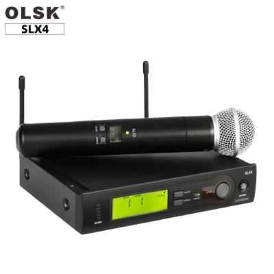 China Professional Wireless Microphone Mic System with Clear Sound SLX4 SLX24 BETA58 UHF Transmitter and Receiver for Karaoke for sale